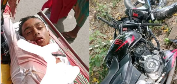 চুয়াডাঙ্গায় মোটরসাইকেল-ট্রাক্টর সংঘর্ষে নবম শ্রেণীর ছাত্র গুরুতর আহত