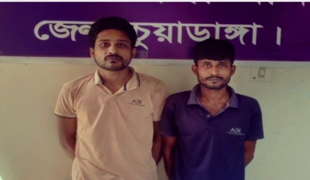 আলমডাঙ্গায় সেনাবাহিনী ও পুলিশের যৌথ অভিযানে ট্যাপেন্টাডল, টাকা ও মোবাইল ফোনসহ সুবিন্দ ও শাওন